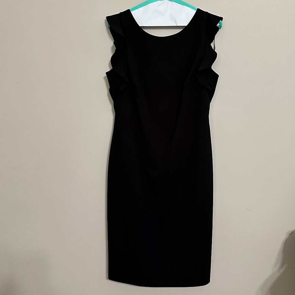Calvin Klein NWOT Career Cocktail Event Dress size 8 ruffled sleeve
